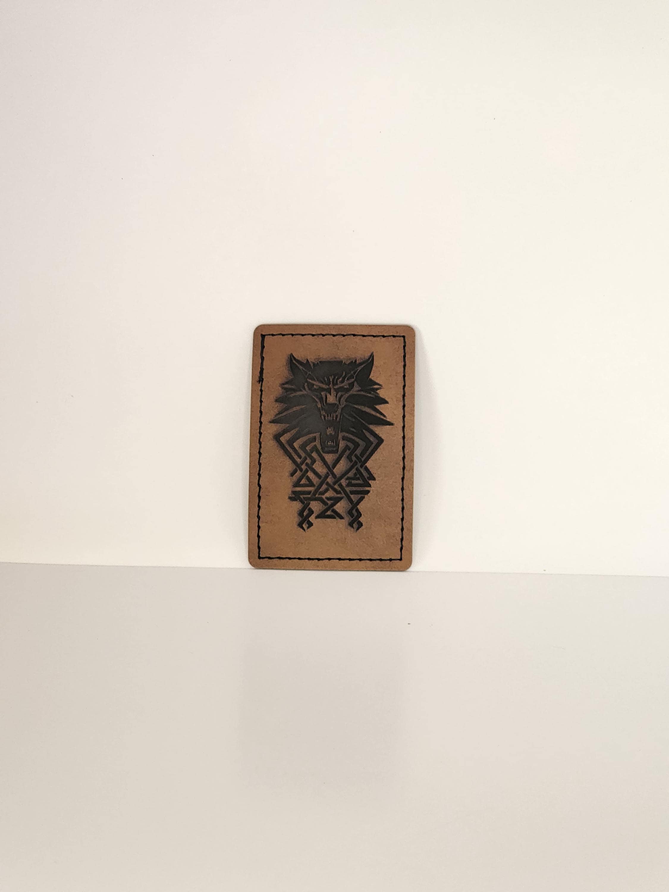 Engraved patches. Faux leather iron on.