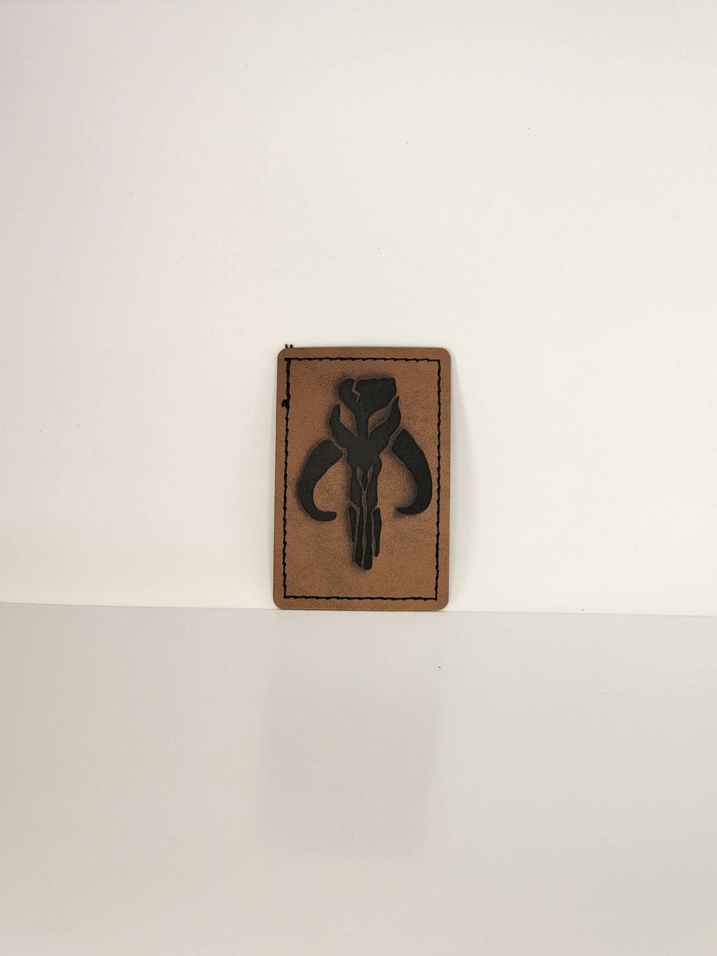 Engraved patches. Faux leather iron on.