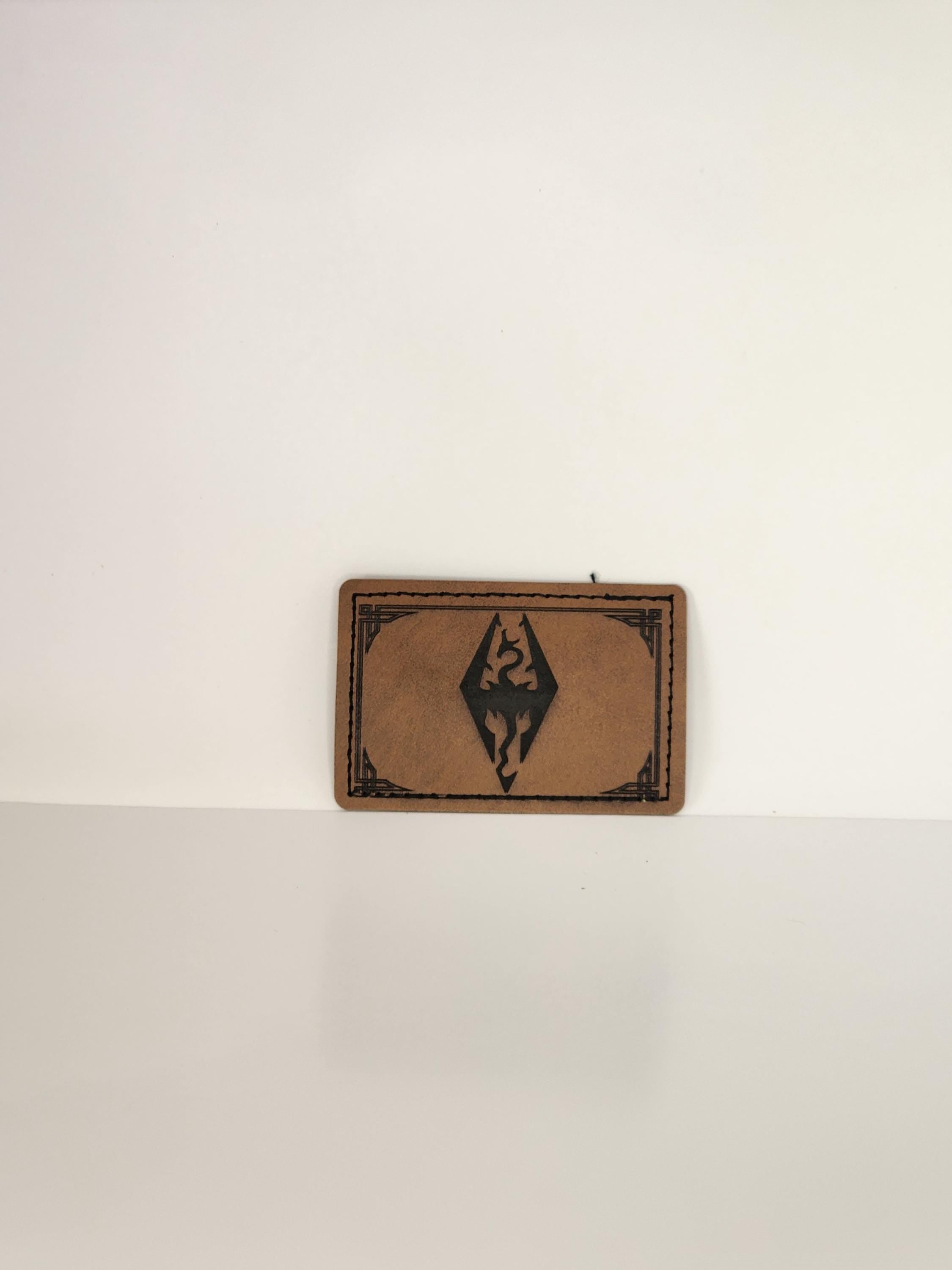 Engraved patches. Faux leather iron on.