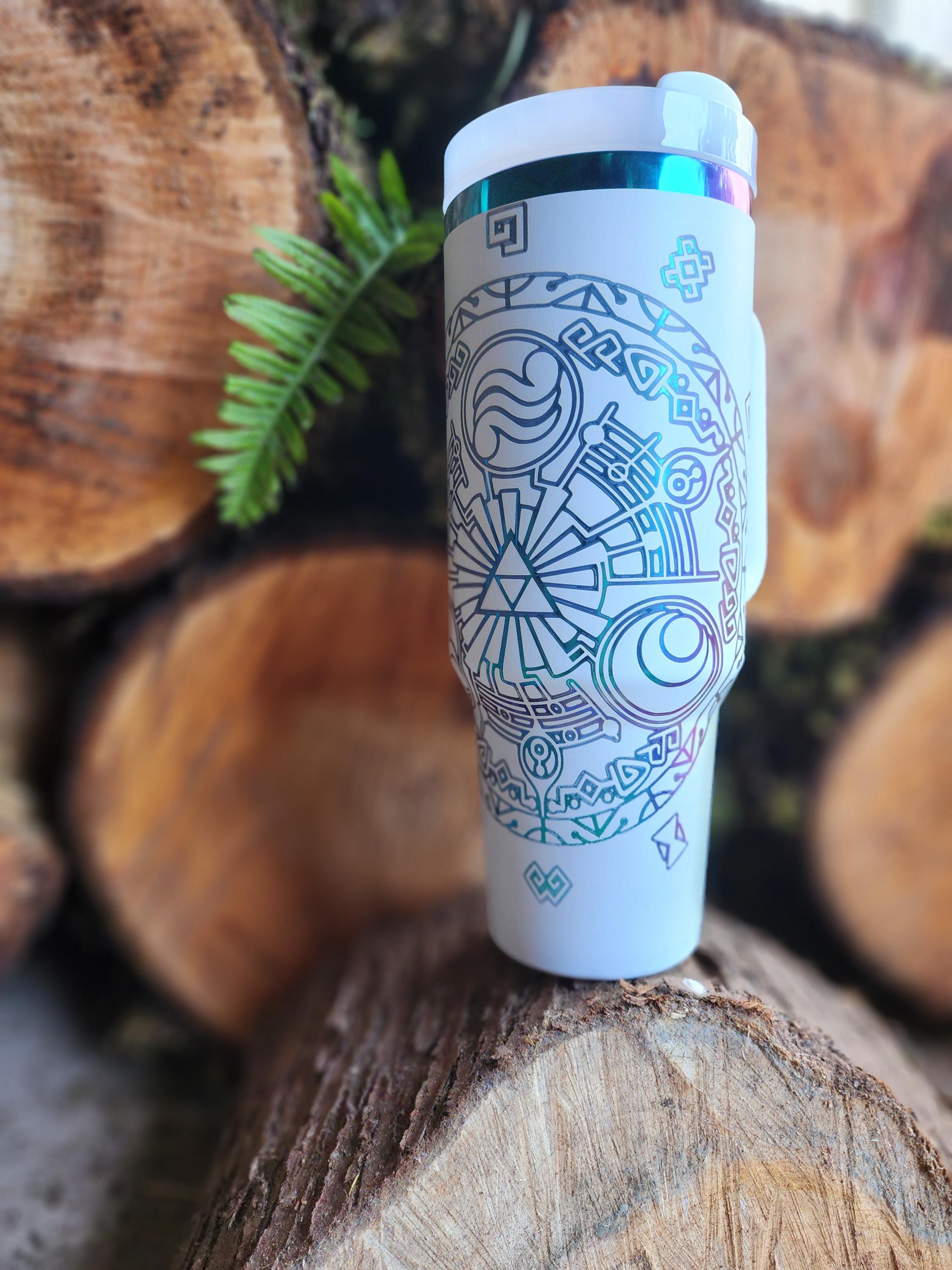 Engraved Stanley-compatible 40 oz. Legend of Zelda inspired