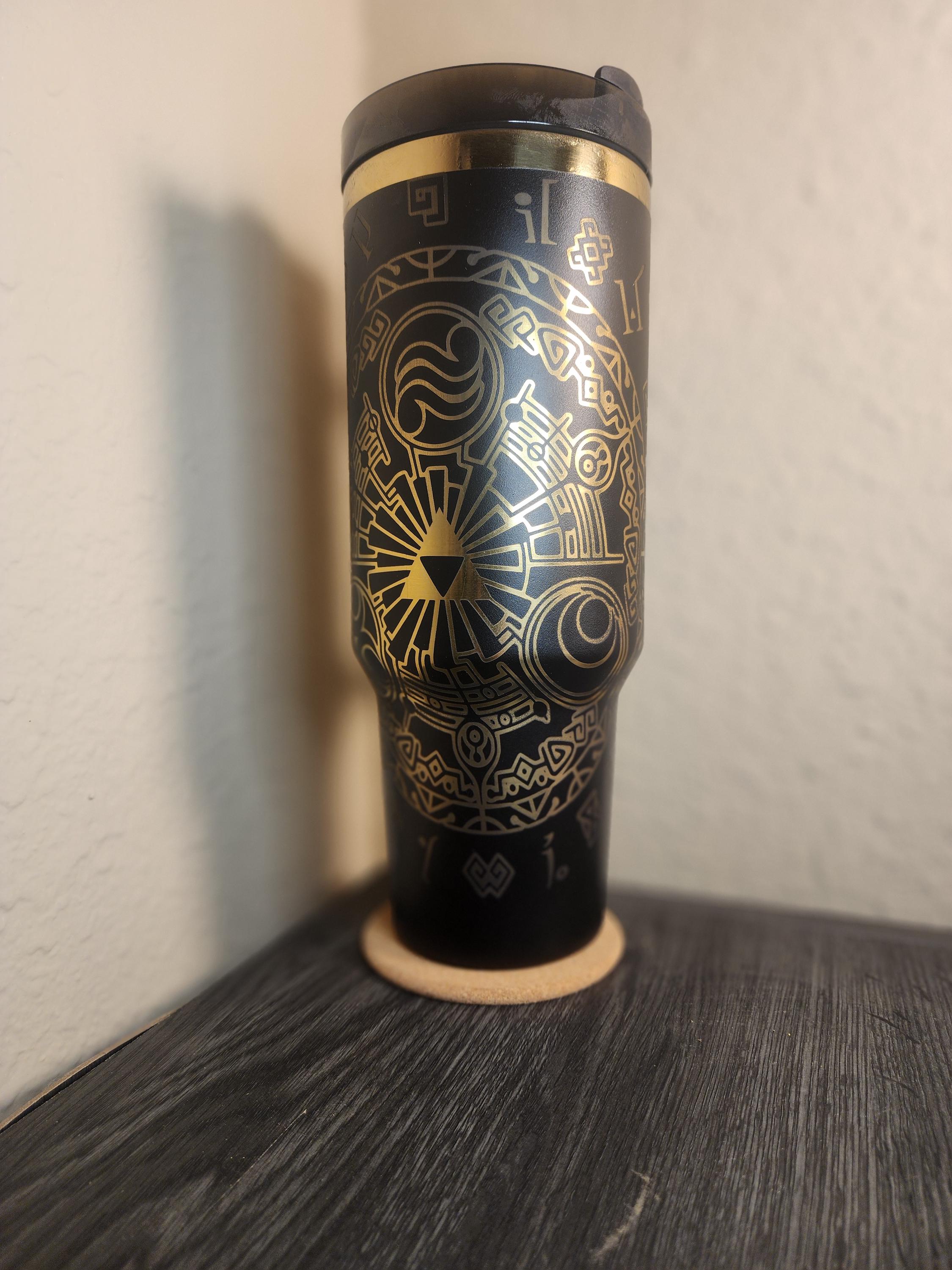 Engraved Stanley-compatible 40 oz. Legend of Zelda inspired