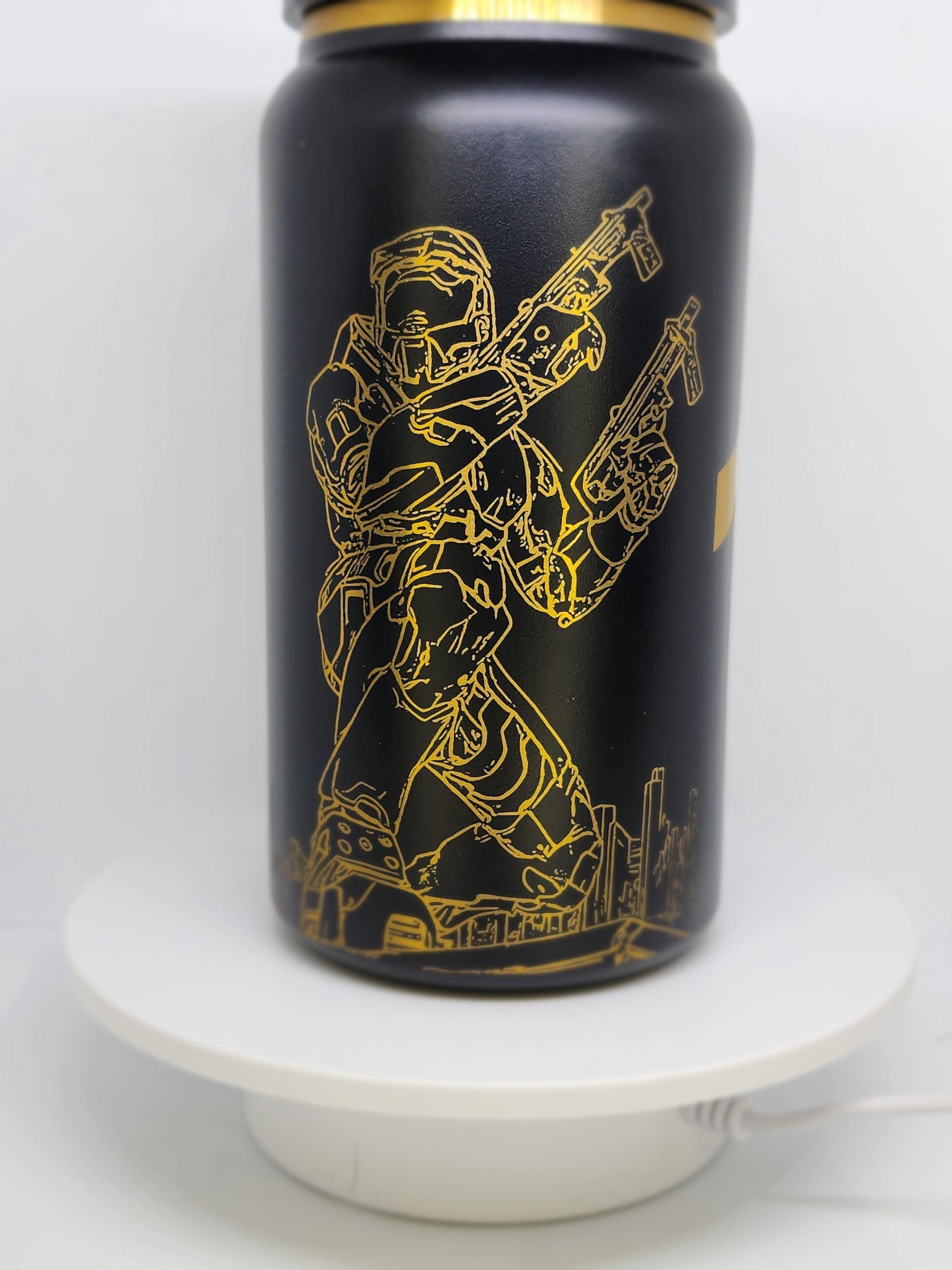Engraved-tumbler 16 Oz. Halo protagonist inspired.