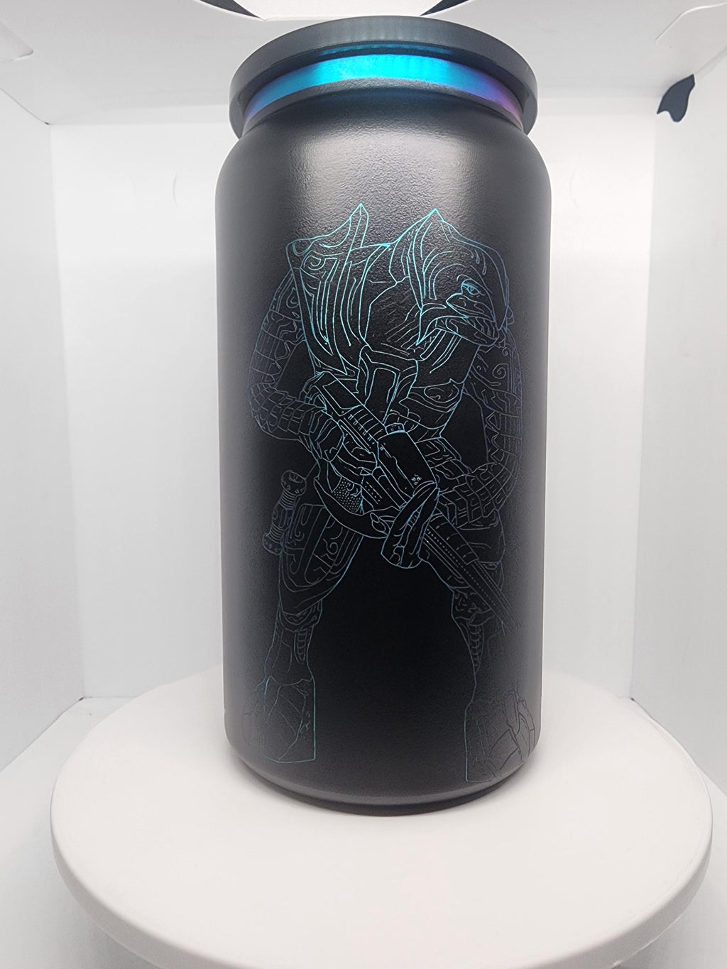 Engraved-tumbler 16 Oz. Halo protagonist inspired.