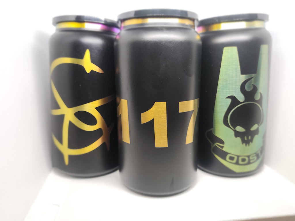 Engraved-tumbler 16 Oz. Halo protagonist inspired.