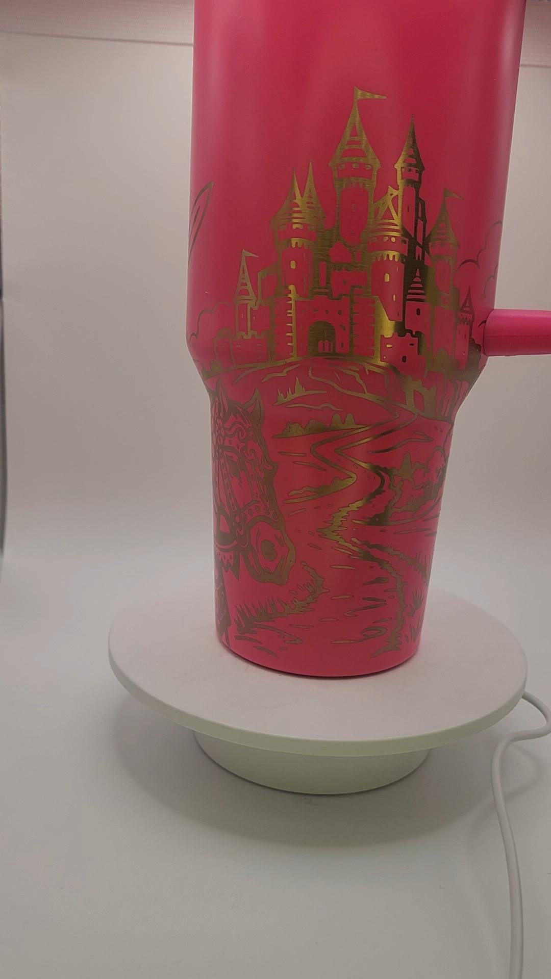 Barbie tumbler- Stanley compatible 40oz. Laser engraved