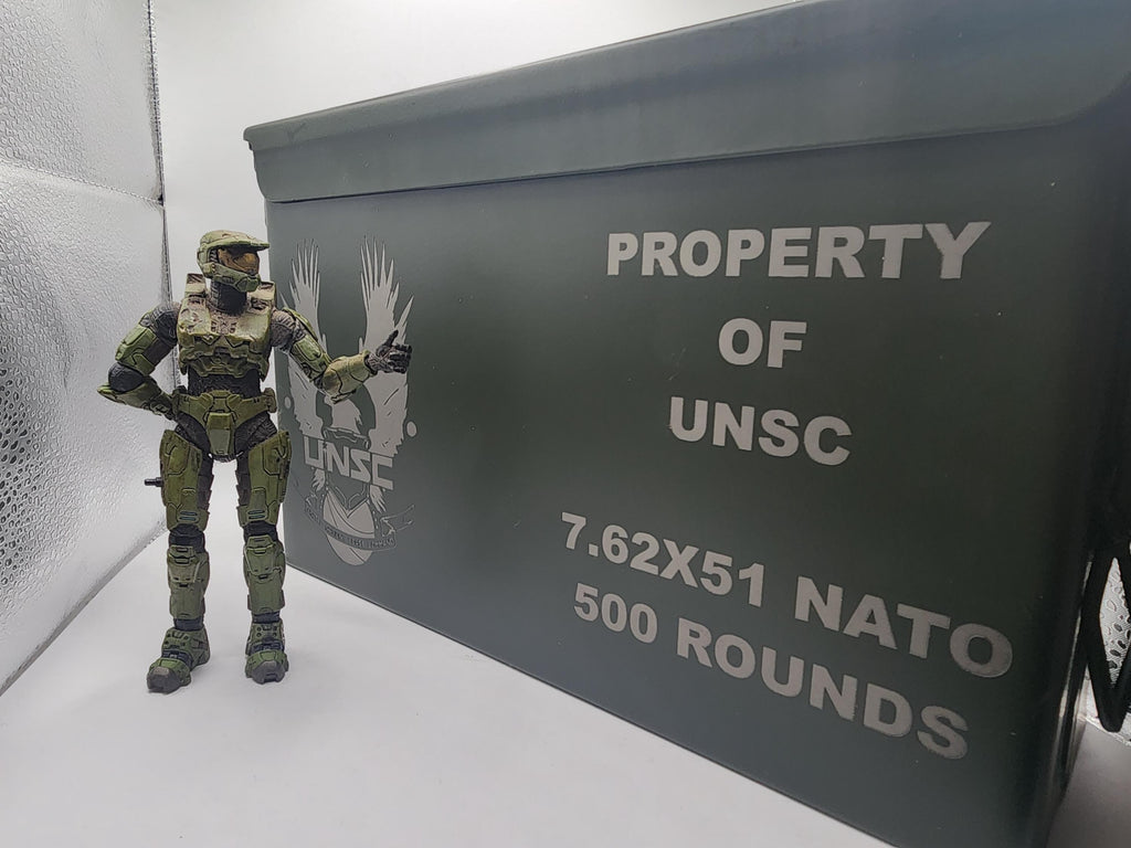 Halo inspired- ammo can- laser engraved