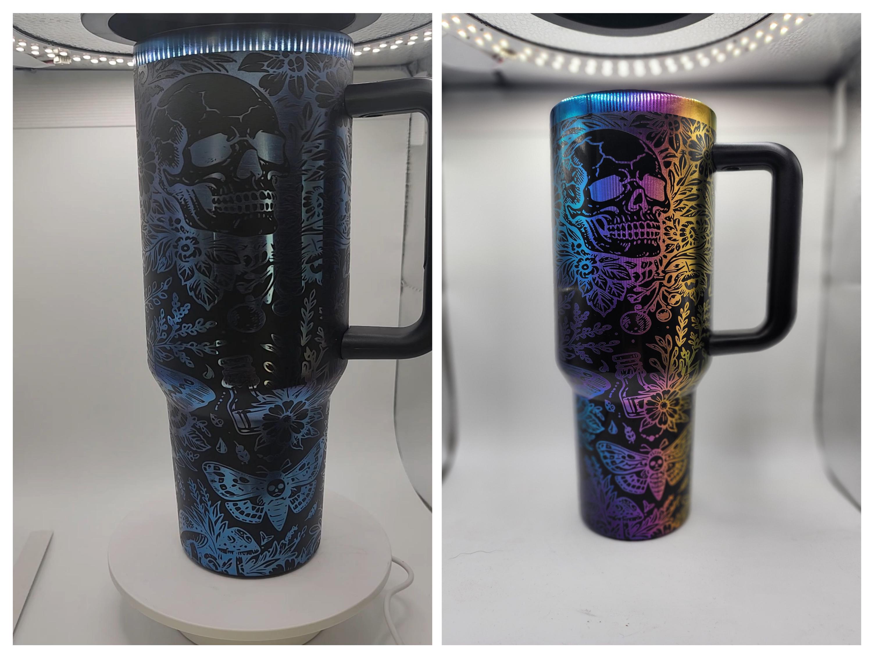 Goth cottagecore tumbler-40 oz. Stanley compatible - laser engraved