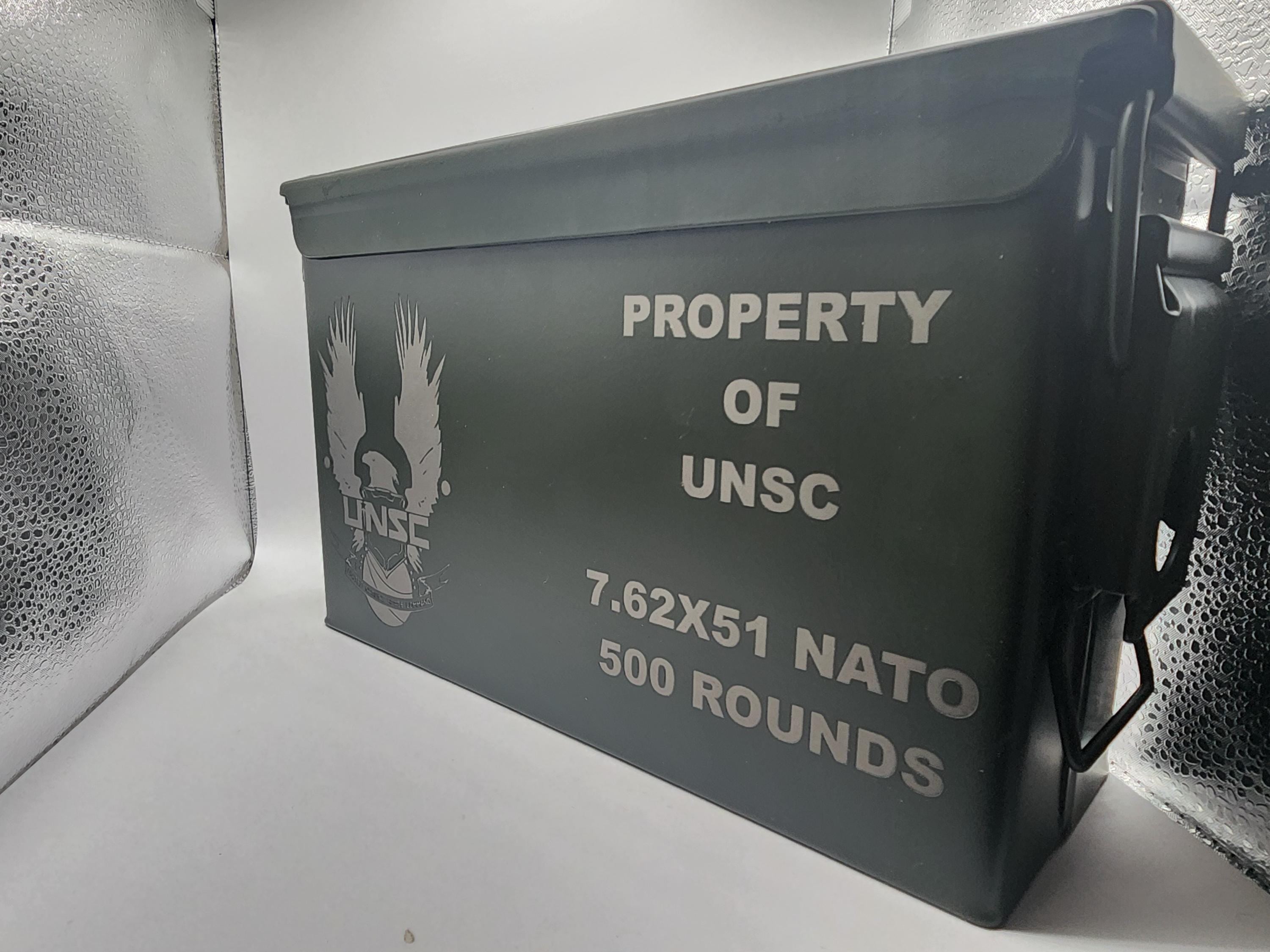 Halo inspired- ammo can- laser engraved